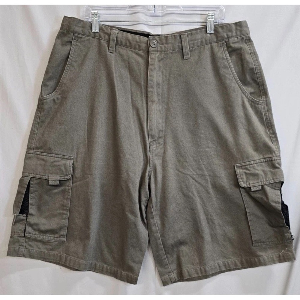 Cascade Shorts Mens 38 Olive Green Cotton Casual Outdoor Hiking Cargo Pockets